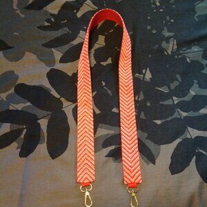 Pink Seed Bead Chevron Pattern Purse Bag Crossbody Replacement Strap